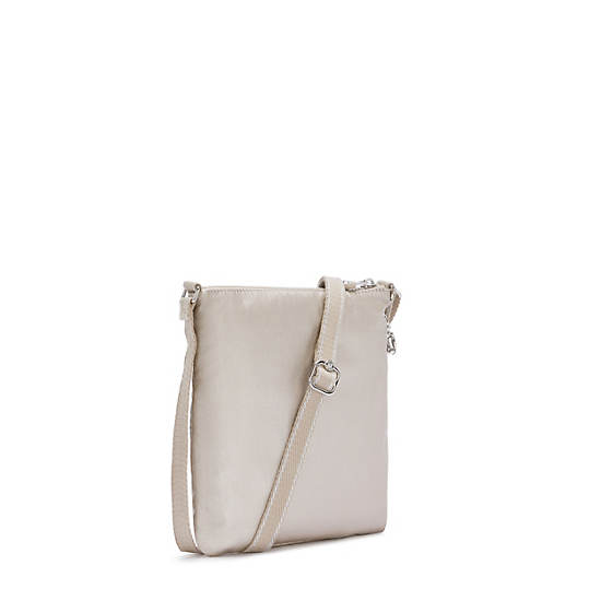Sac Mini Kipling Keiko Metallic Crossbody Beige | FR 1881GS